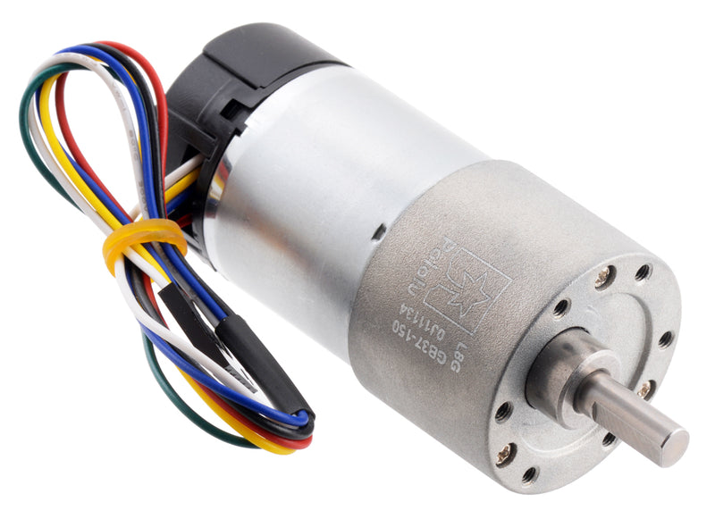 MOTORREDUCTOR 150:1 37DX73L 12V ENCODER 64CPRPIÑON HELICOIDAL