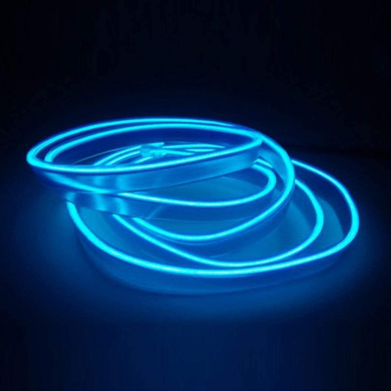 ROLLO DE 5 METROS TIRA LED NEON AZUL HIELO.                        NEON-AZUL/HIELO.