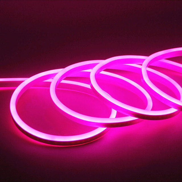 ROLLO DE 25 METROS 110VAC TIRA LED NEON ROSA