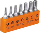 JUEGO DE 7 PUNTAS TORX LARGO CON SEGURO 1"
