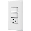 PLACA ARMADA CON CONTACTO Y DOS INTERRUPTORES SENCILLOS.                       PA-APCO-B2