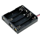 PORTA PILAS P/ 4 PILAS AA DE PLASTICO.                             PB-104