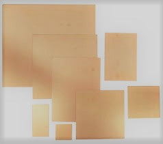 PLACA DE FIBRA DE VIDRIO CON COBRE 20X20 Cm PFV-20X20