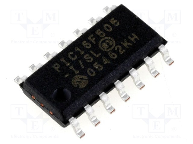 MICROCONTROLADOR PIC DE MICROCHIP SMD SOIC-16 PIC16F505-I/SL