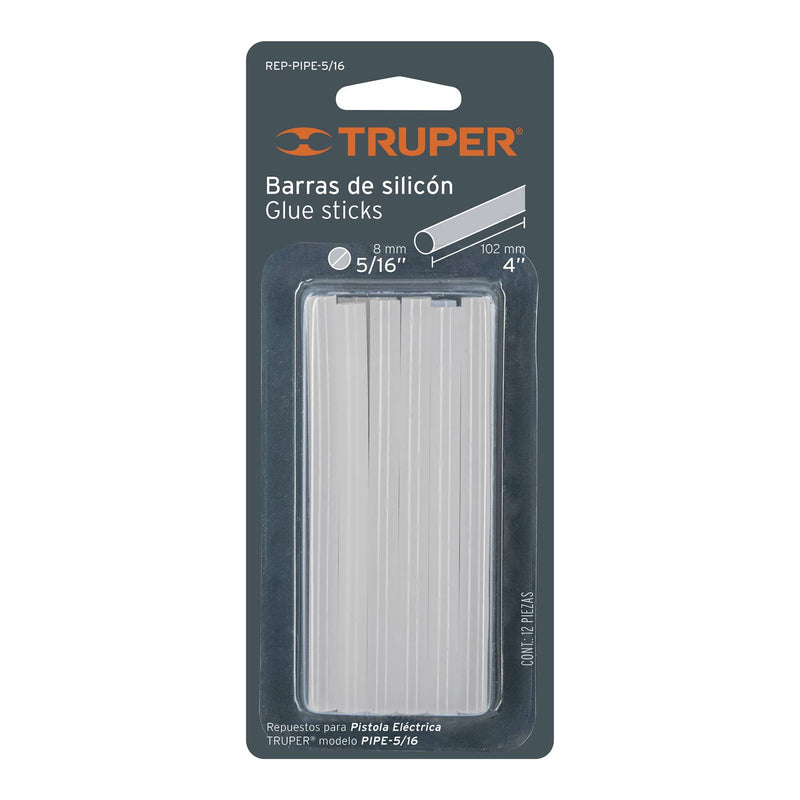 BLISTER CON 12 BARRAS DE SILICON PARA.   REP-PIPE-5/16