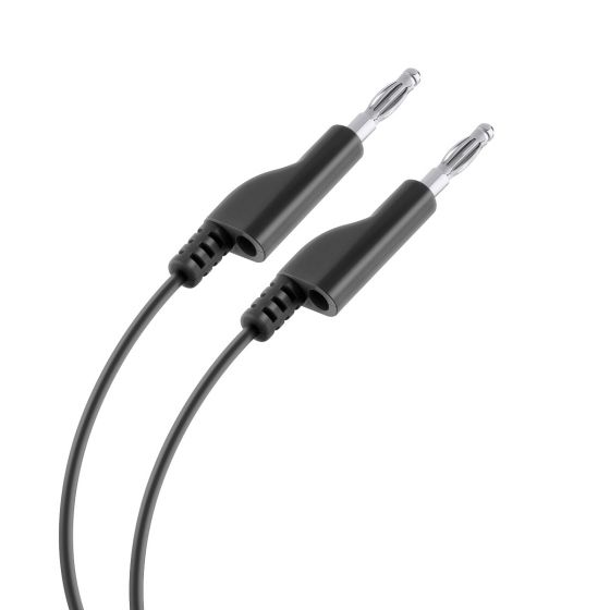 EXTENSION PLUG A PLUG BANANA NEGRO 90CM.                     AL-120BK