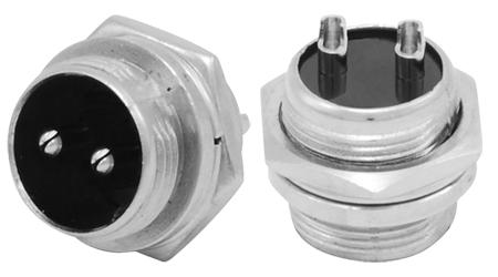 PLUG CHASIS P/ MICROFONO 2 PINS