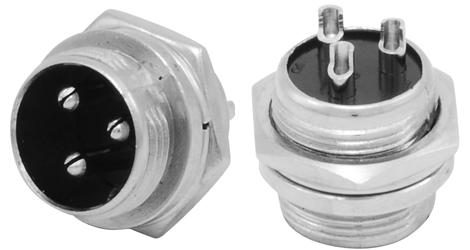 PLUG CHASIS P/ MICROFONO 3 PINS