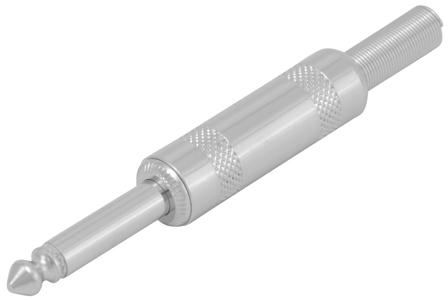 PLUG TS 6.3mm MONORUAL METAL, BAQUELITA REFORZADO.                        PL-1611.