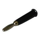 PLUG TIPO BANANA PARA SOLDAR NEGRO.                      PL-201BK