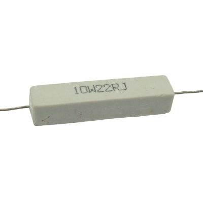 RESISTENCIA DE ALAMBRE 22 OHMS 10 WATTS 10% TOLERANCIA.                          RA-22E/10W