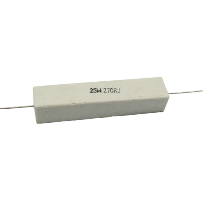 RESISTENCIA DE ALAMBRE 270 OHMS 25 WATTS 10% TOLERANCIA RA-270E/25W