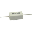 REISTENCIA DE ALAMBRE 470 OHMS 5 WATTS 10% TOLERERANCIA.                              RA-470E/5W