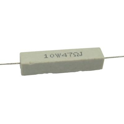 RESISTENCIA DE ALAMBRE 47 OHMS 10 WATTS 10% TOLERANCIA.           RA-47E/10W.