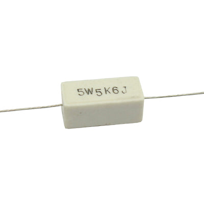 RESISTENCIA DE ALAMBRE 5.6 KILOS 5 WATTS 10% TOLERANCIA RA-5K6/5W
