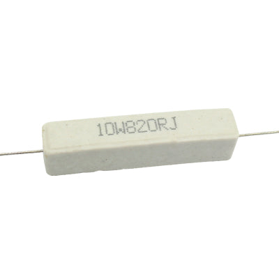 RESISTENCIA DE ALAMBRE 820 OHMS 10 WATTS 10% TOLERANCIA RA-820E/10W