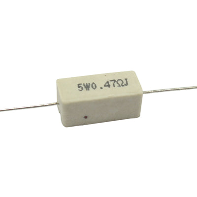 RESISTENCIA DE ALAMBRE .47 OHMS 5 WATTS 10% TOLERANCIA RA-.47E/5W