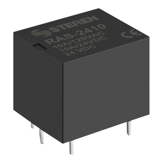 RELEVADOR 1P2T 24VCD 10A/250VAC.                          RAS-2410