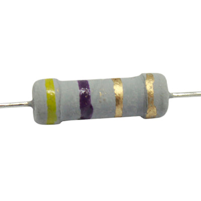 RESISTENCIA DE CARBON 4.7 OHMS 1 WATT 5% TOLERANCIA RC-1E/1W