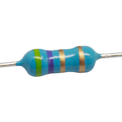 RESISTENCIA DE CARBON 4.7 OHMS 1/2 WATTS 5% TOLERANCIA RC-4E7
