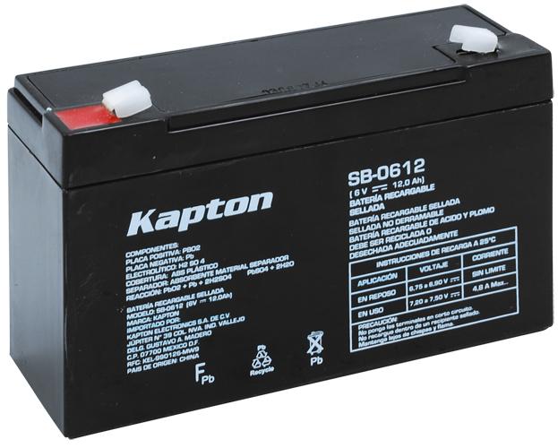 BATERIA RECARGABLE 6V / 12AH.               SB-0612.