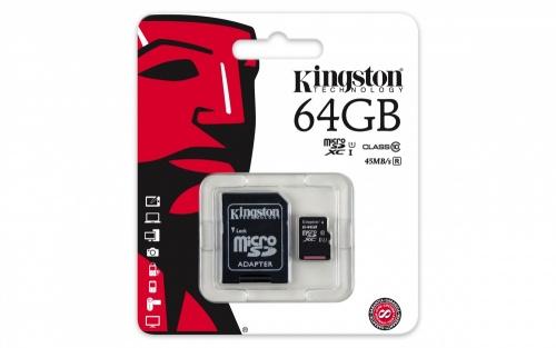 MEMORIA MICRO SD  64GB CLASE 10 KINGSTON