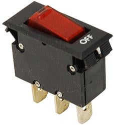 SWITCHDE BALANCIN C/ FOCO PILOTO 16A 250VAC.                               SW-123.