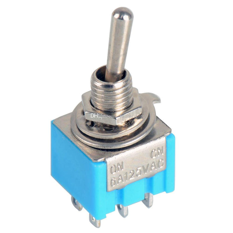 SWITCHDE PALANCA MINIATURA 6 PATAS 2T-2P ON-ON.                         SW-216 .
