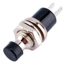 SWITCHMINI PUSH BOTON N.CERRADO NEGRO METAL.                            SW-716