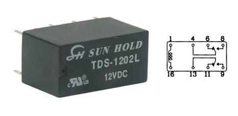 RELEVADOR COMPACTO 2A 2P/2T 12V.     TDS-1202L