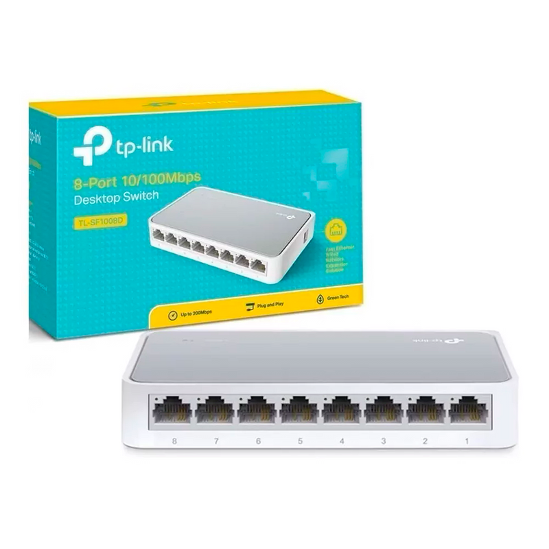 SWITCH PARA ETHERNET 8  PUERTOS