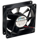 VENTILADOR DE PLASTICO 80X80X25 mm 24VCD .10A VENT-802524VCD