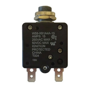 CIRCUITO BREAK PUSH RESET 15A / 250VAC - 50VCD W58-XB1A4A-15