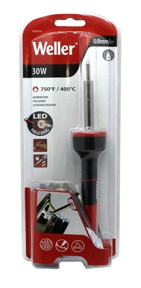 CAUTIN TIPO LAPIZ WELLER PUNTA .8mm 30 WATTS LUZ LED.                          WLIR3012A.