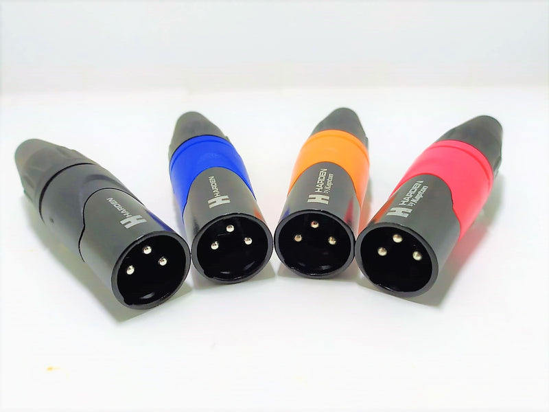 PLUG TIPO CANNON 3 PUNTAS NARANJA CON SEGURO
