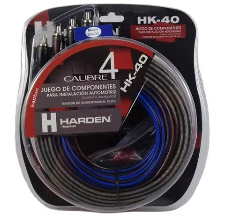 KIT DE CABLES CAIBRE 4 12V Y ACCESORIOS PARA AMPLIFICADOR