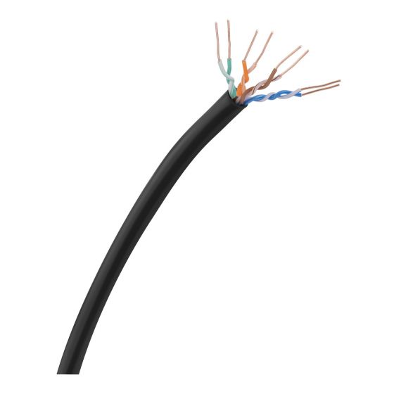 CABLE UTP CAT5E 100 Mbps 100 MHz PARA INTEMPERIE COLOR NEGRO