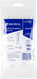 44300 100 PZA CINCHO DE PLASTICO NATURAL 100 X 25 mm DE LARGO.                     CIN 1810.