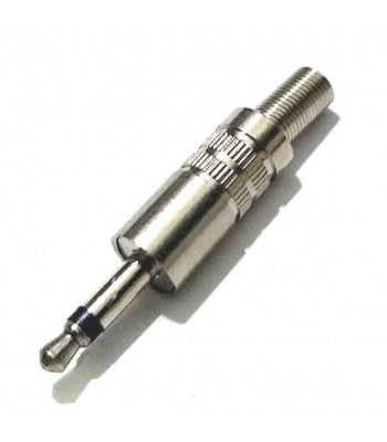 PLUG 3.5mm MONO METALICO CON RESORTE