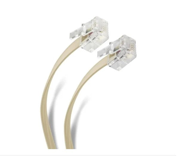 CABLE TELEFONICO PLUG A PLUG  4.5M MARFIL.     304-015.