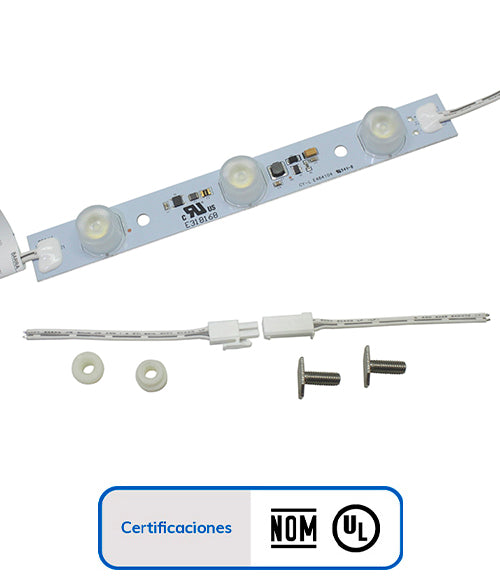 BARRA 3 LEDS POTENCIA BCO PURO 24V CERT. UL/NOM.