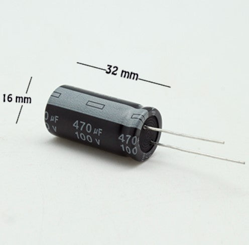 8 Condensatori Nichicon UPJ2A471MHH – 470uF 100V Radiale, Nuovi - Foto 2