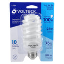 LAMPARA ESPIRAL MINI T2 25W LUZ DE DIA 1500lm (48506).                              F-25EM.